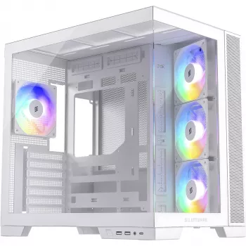 Case PC Silentware View A-RGB White VIEWWHITE — mid-tower con illuminazione A-RGB, versione bianca