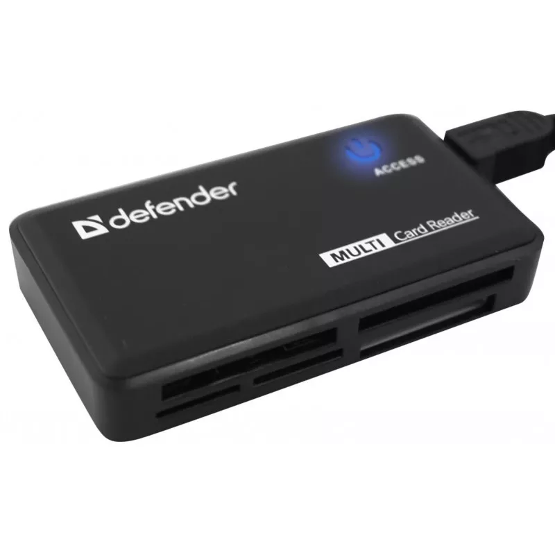 Lettore di schede Defender OPTIMUS USB 2.0 universale nero