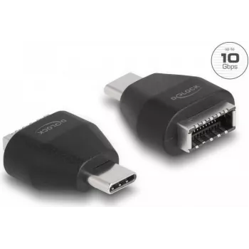 Adattatore DeLOCK USB Type-C maschio a USB 10 Gbps Type-E Key A femmina nero