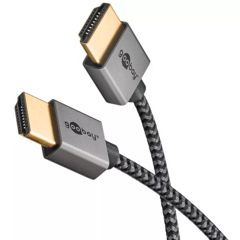 Cavo HDMI Plus Slim High-Speed con Ethernet, 8K @ 60Hz grigio, 2 metri