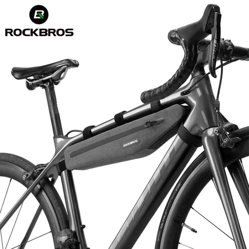 Rockbros AS-052 Borsa da telaio per bici impermeabile grigia