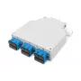 Box per guida DIN in fibra ottica DIGITUS DN-963890, OS2, adattatore SC con pigtail da 2 m, acciaio, blu/grigio