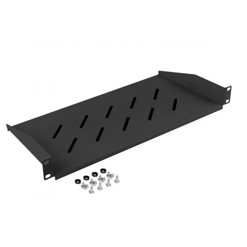 Lanberg AK-1014-B ripiano da 19 pollici 1U 483x220 mm, 25 kg, nero