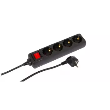 Microconnect MC-GRU00415BS prolunga 1,5 m 4 prese per interni nero