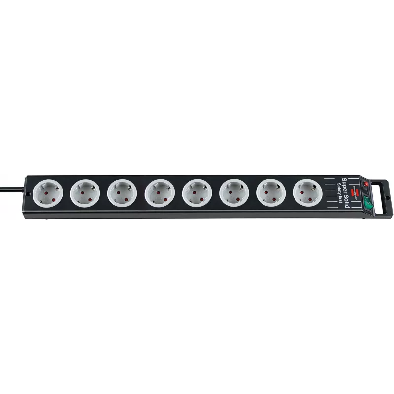 Prolunga elettrica Brennenstuhl 1153380118 2,5 m 8 prese AC nero grigio
