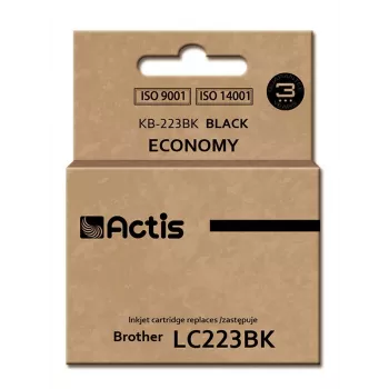 Cartuccia d'inchiostro ACTIS KB-223BK compatibile con Brother LC223BK, inchiostro nero pigmentato 16 ml, capacità standard