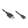 Cavo di collegamento GoodConnections USB 2.0 connettore A maschio su connettore Micro B maschio, nero, 5m,