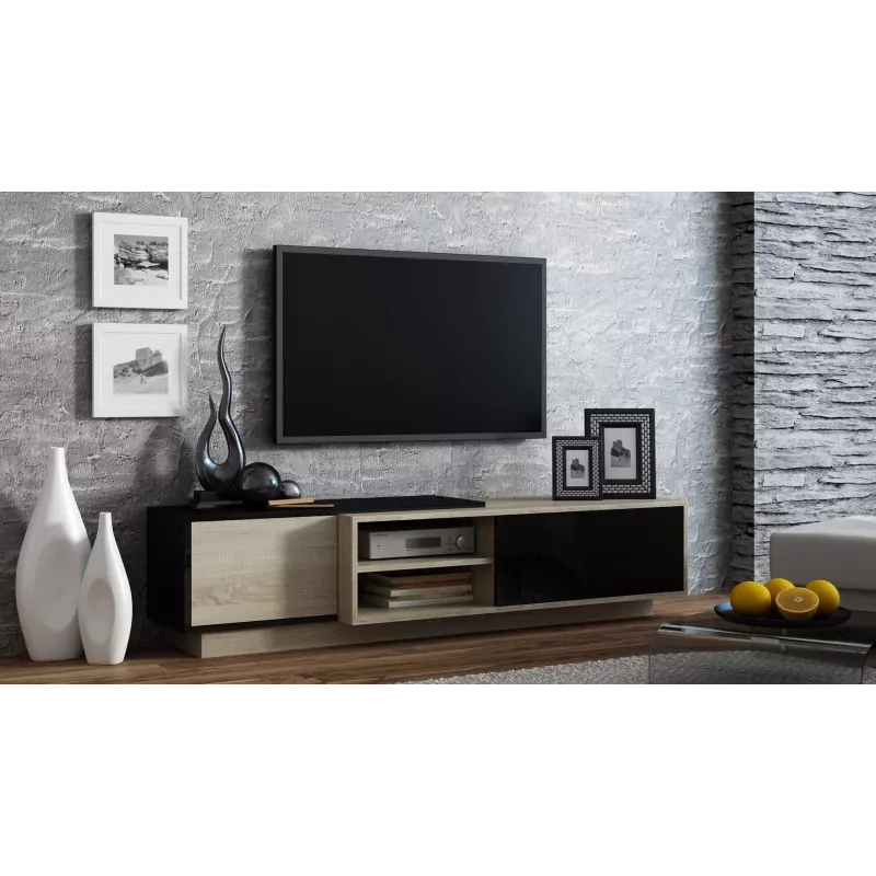 Mobile TV Cama SIGMA1 180 rovere Sonoma/nero lucido