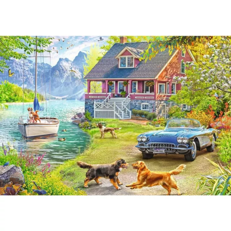 Puzzle Ravensburger Feel Well & Puzzle – Sommerhaus am See, 200 pezzi