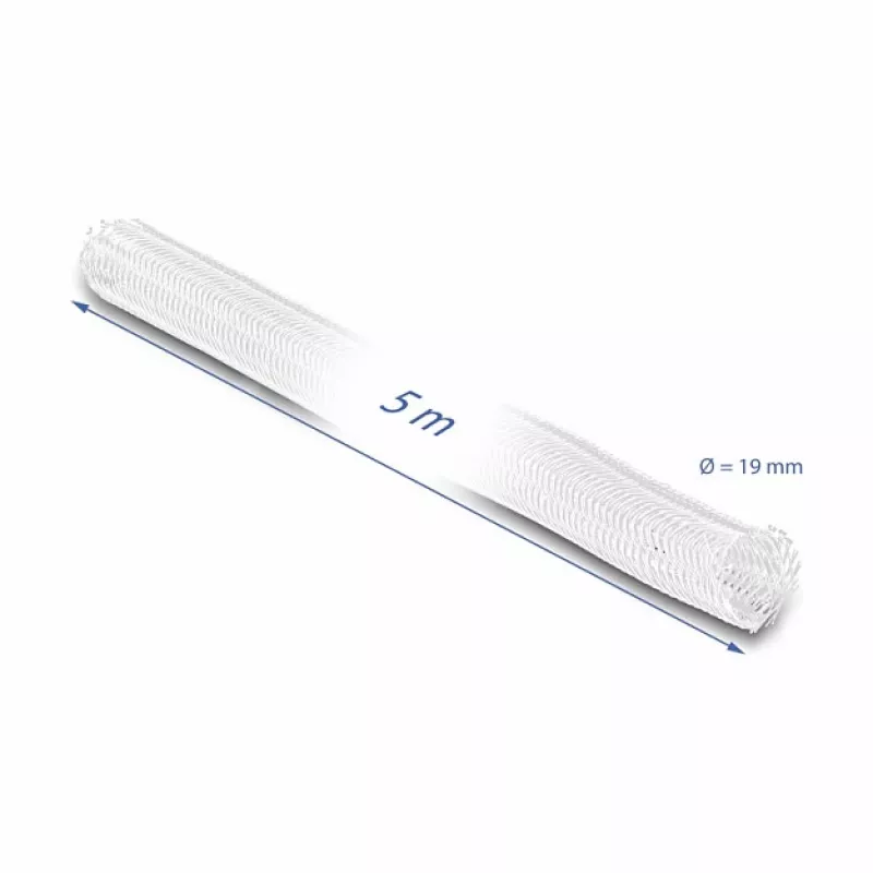 Guaina intrecciata DeLOCK 20810 5 m x 19 mm bianca