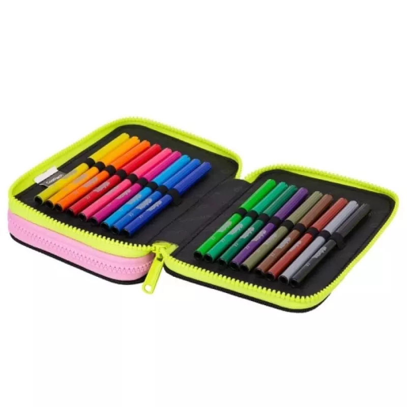 Astuccio portapenne doppio per studenti con dotazione CoolPack Jumper 2 PANDA GANG