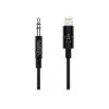 Cavo Belkin Lightning a jack cuffie - Lightning maschio a mini jack stereo maschio - 91,4 cm - nero - per Apple iPhone (Lig