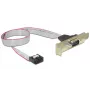 Gembird CC-DB9ML-01 staffa porta seriale DB9 con cavo a 10 pin, low profile