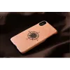 Custodia per smartphone man and wood per iPhone X/XS, nero, custodia protettiva con dettaglio bussola