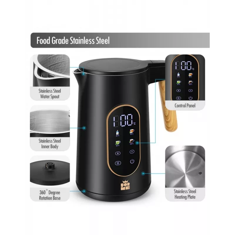 Bollitore elettrico Forme FKG-5017 1,7 l 2200 W argento