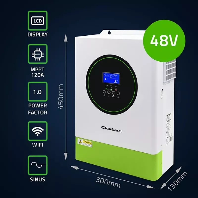 Inverter solare ibrido QOLTEC 53861 6,2 kVA 6,2 kW