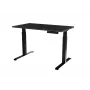 Scrivania Cama Meble regolabile elettricamente in altezza MOON 121x67 cm, piano rettangolare in truciolare, 72–120 cm nero/san sebastian