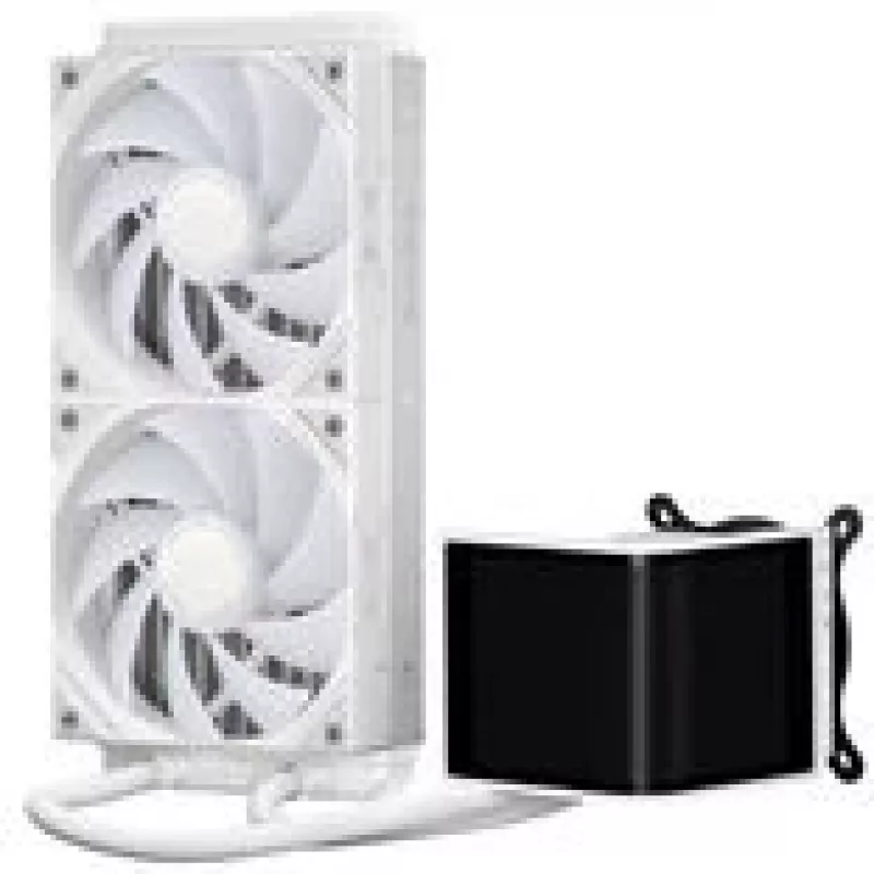Case PC Jonsbo D32 STD + dissipatore a liquido completo TRYX PANORAMA SE, ARGB - 240 mm, bianco