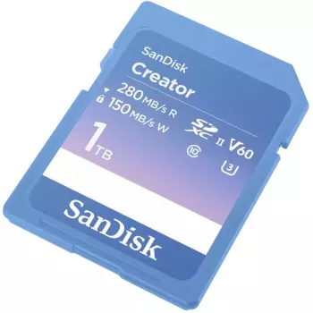 Scheda di memoria SanDisk Creator SD UHS-II, 1 TB, blu, SDSDXEP-1T00-GNCIS