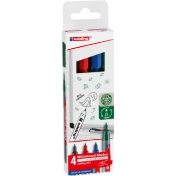 Set di pennarelli per lavagna Edding 361, colori assortiti, punta 1,0 mm, confezione da 4