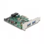 Scheda DeLOCK PCI Express x1 con 2 x USB 3.2 Gen 1 Type-A + 1 x header interno a 19 pin
