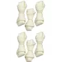 Snack da masticare per l'igiene dentale ZOLUX osso bianco annodato 54 g – snack dentale naturale di manzo per cani piccoli adulti 60 mm, confezione da 6
