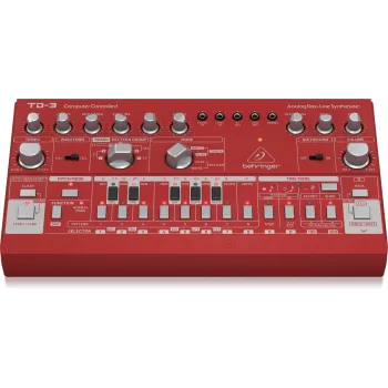Sintetizzatore analogico Behringer TD-3-RD rosso 9V DC