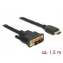 Adattatore per cavo video DeLOCK 85583 1,5 m DVI-D HDMI tipo A nero