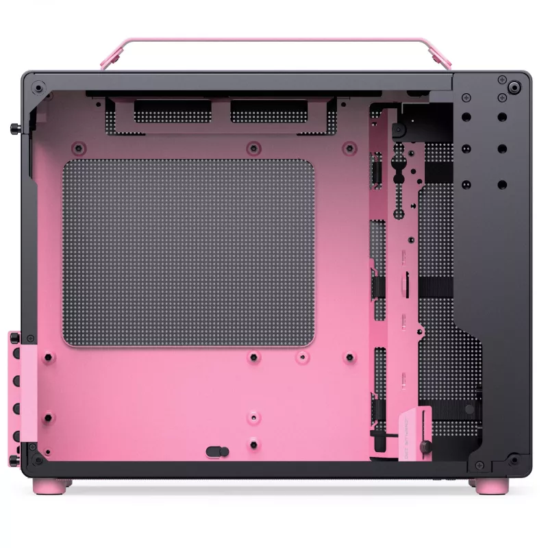 Jonsplus MATX Handle Case Z20 nero-rosa – case Mini/Micro/Flex-ATX con maniglia
