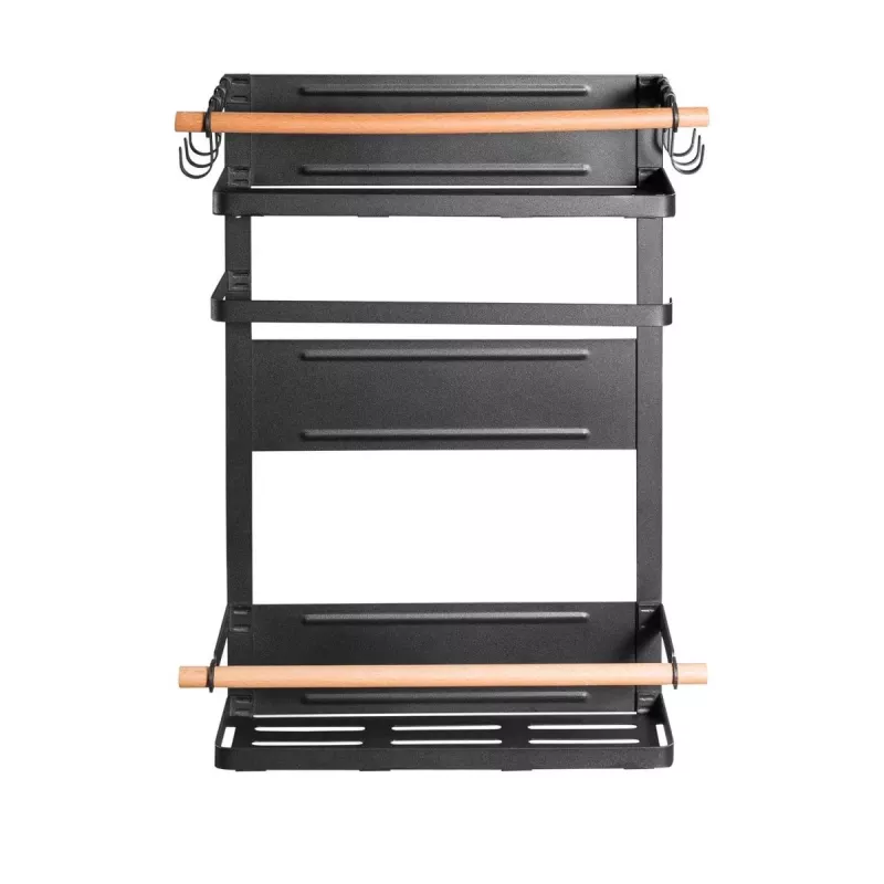 Maclean MC-910 mensola magnetica per frigorifero/lavatrice, nero