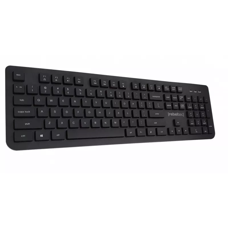 Tastiera multimediale USB Rebeltec RBLKLA00042 – Full-Size, nera