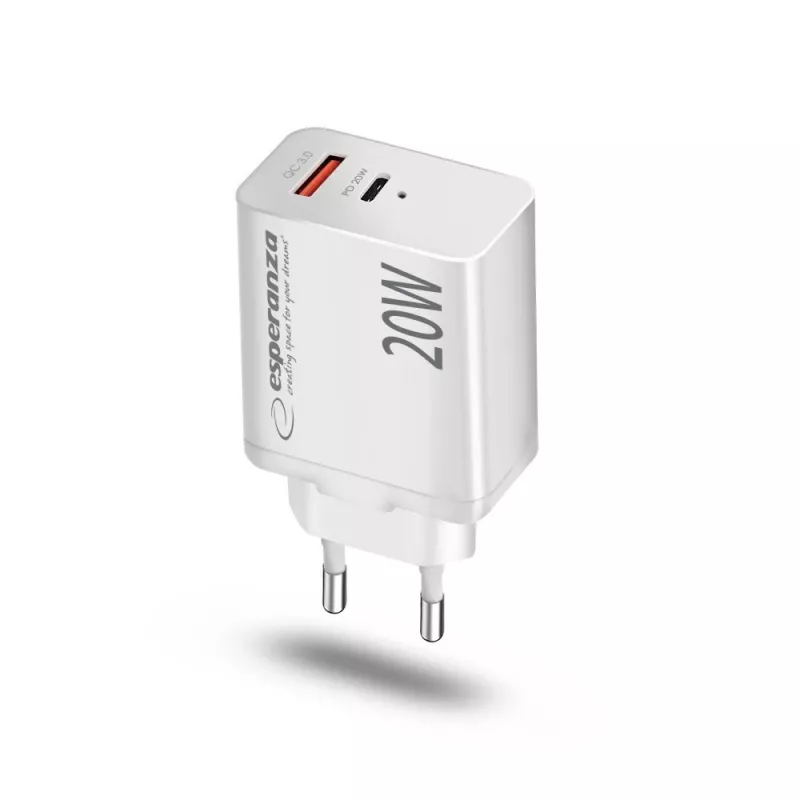 Caricabatterie da parete Esperanza EZC105W 20W bianco