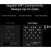 Router da tavolo MERCUSYS MR85X AX3000 dual band Wi-Fi 6, 3000 Mbit/s, 4 antenne, 3 porte Gigabit LAN, nero