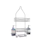 Mensola doccia RAYEN 2073 con dispenser sapone – organizer da doccia da parete con doppio dispenser