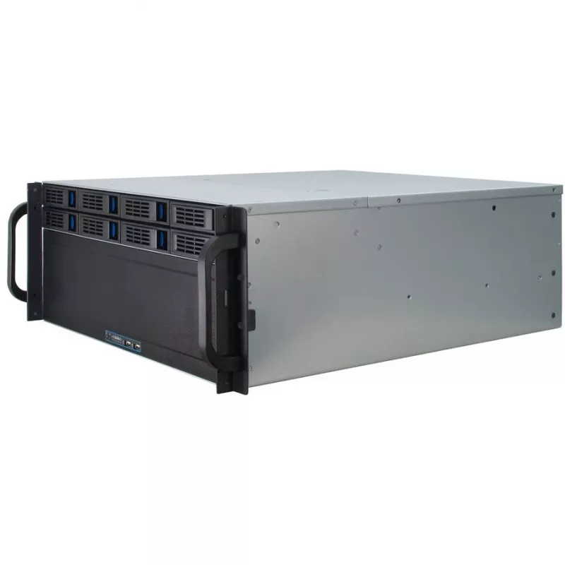 Case per server Inter-Tech 4U-4408 rack nero, argento