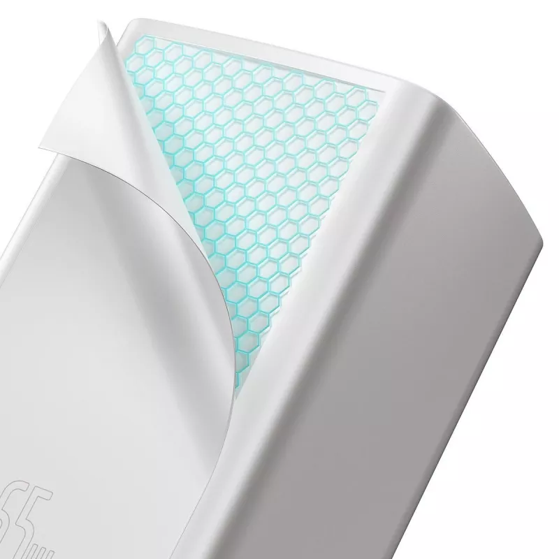Caricabatterie Baseus CCGAN2L-B02 da interno AC ricarica rapida 20V 1xUSB 1xType-C bianco