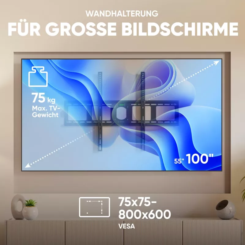 Supporto a parete per TV/55-100/SCHWARZ UF4-B Onkron