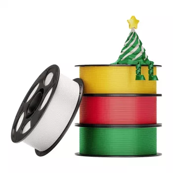 Set filamento PLA AnyCubic Christmas — 4 pezzi, materiale PLA, colori misti