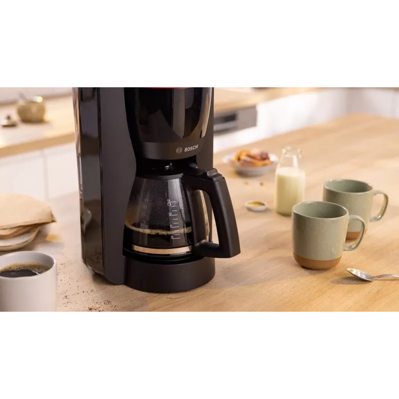 Macchina per caffè filtro Bosch TKA2M113, serbatoio acqua 1,25 l, 15 tazze, nero
