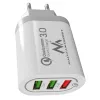 Caricabatterie da parete MACLEAN MCE479W — caricabatterie rapido USB 3 porte, potenza totale 18W