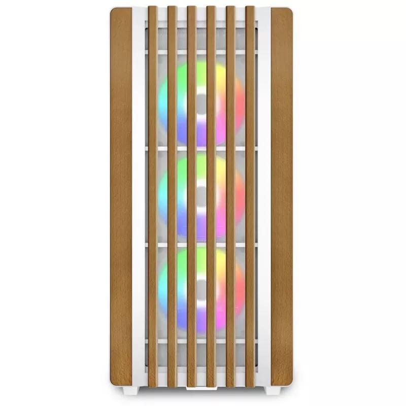 Sharkoon REBEL C70G RGB full tower bianco, legno
