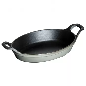 Teglia ovale mini da forno e gratinate Staub 250 ml grafite