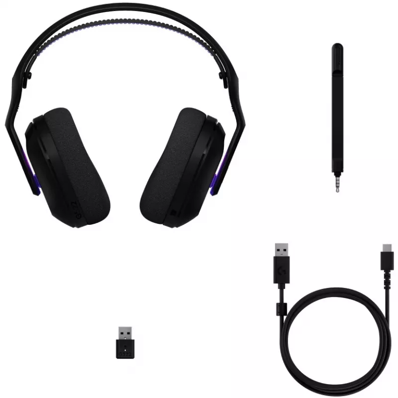 Headset da gaming wireless Logitech G G522 LIGHTSPEED LIGHTSYNC RGB con microfono e connettività tripla audio sincronizzata avanzata - LI