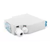 Box per guida DIN in fibra ottica DIGITUS DN-963890, OS2, adattatore SC con pigtail da 2 m, acciaio, blu/grigio