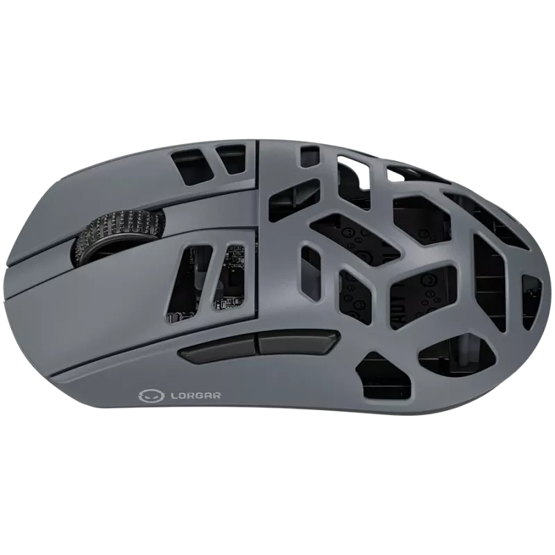 LORGAR MSE90W, mouse gaming wireless Elite in lega di magnesio, grigio scuro