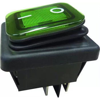 Bachmann Interruttore a bilanciere nero/gn924.176Serie 3627 interruttore illuminato 2 poli