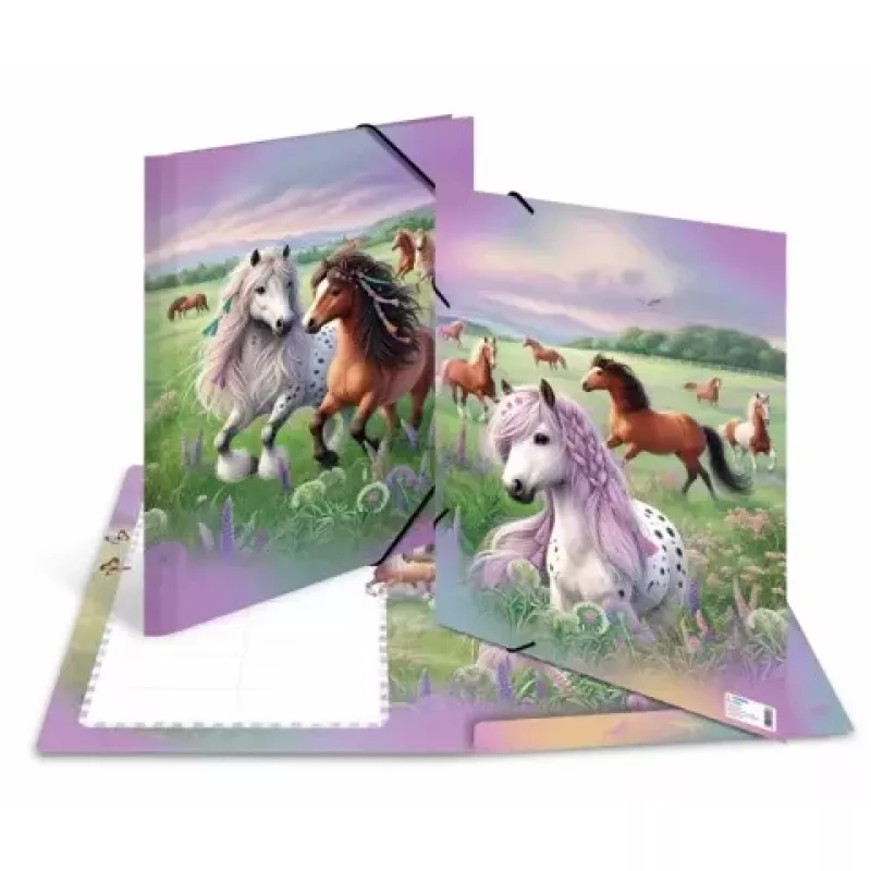 Cartellina HERMA con elastico A3 cartone Horse World