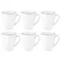 Set di 6 tazze con manico SELECT SELTMANN LIDO BLACK LINE — tazze in ceramica, set da 6 pezzi