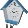 NeXtime orologio 3109bl Cuckey, 30,5x33x11 cm, da parete, blu/bianco