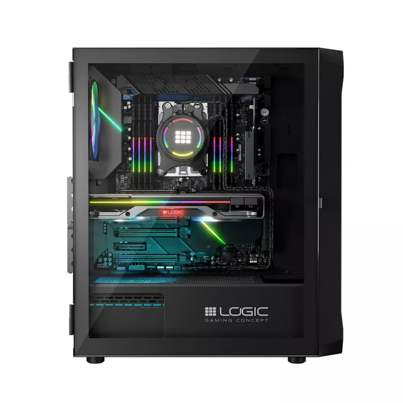 Case LOGIC CONCEPT Portos ARGB ATX Mid-Tower, nero